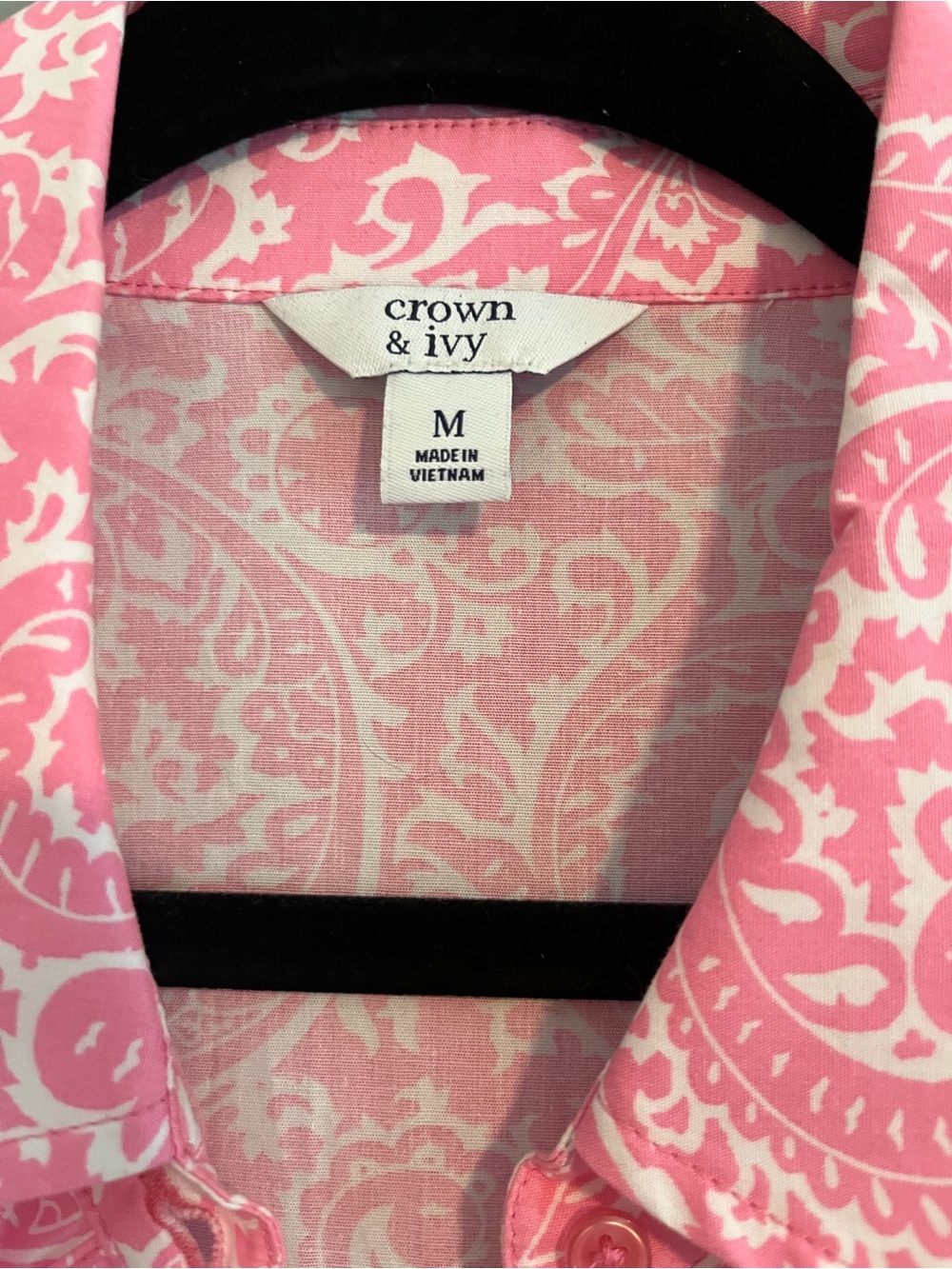 crown & ivy Pink Paisley Tiered Collared Midi Dress - Picture 3 of 6